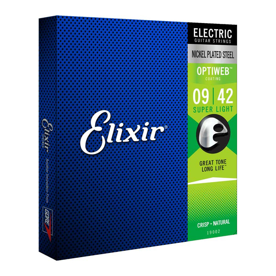 Cordes guitare électrique Super light 09/42 Acier nickelé Optiweb Elixir Cordes guitare électrique Super light 09/42 Acier nickelé Optiweb Elixir