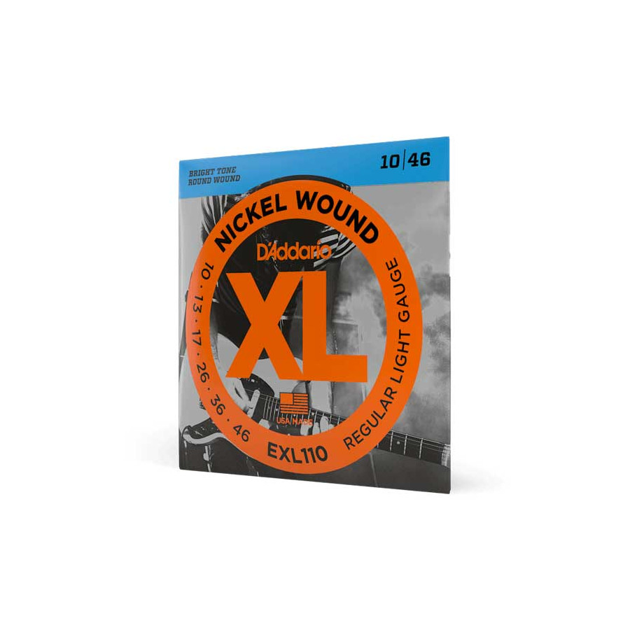 Cordes guitare électrique EXL110 Regular light 10/46 nickel D'Addario Cordes guitare électrique EXL110 Regular light 10/46 nickel D'Addario