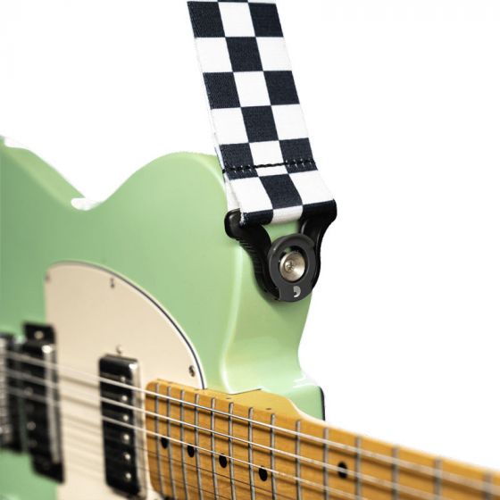 Sangle Auto Lock nylon motif damier D'Addario