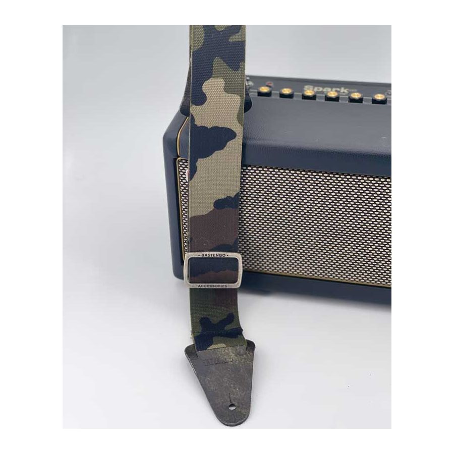 Sangle tissu jacquard camouflage vert Dunlop