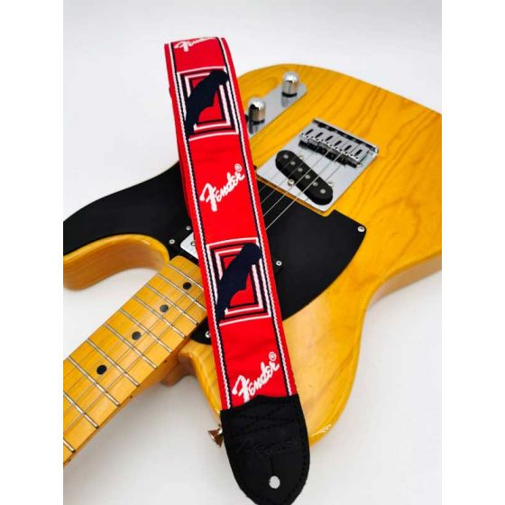 Sangle Monogrammes FENDER® rouge blanc bleu FENDER®