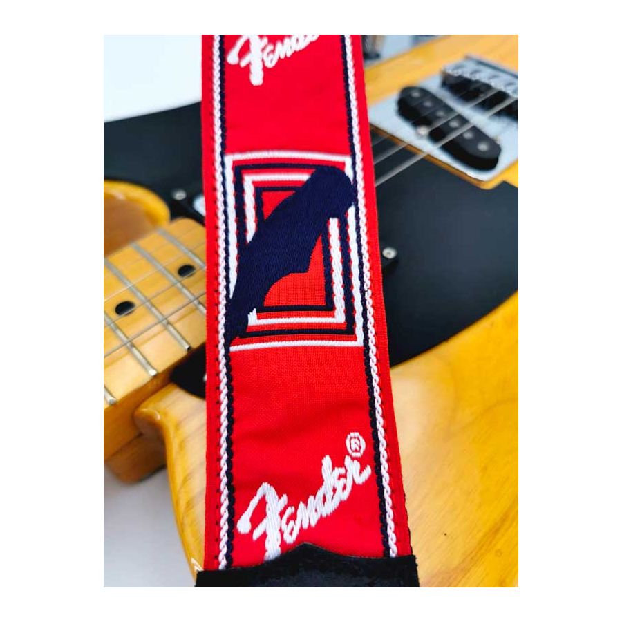 Sangle Monogrammes FENDER® rouge blanc bleu FENDER®