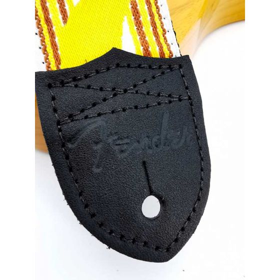 Sangle Monogrammes FENDER® blanc marron jaune FENDER®