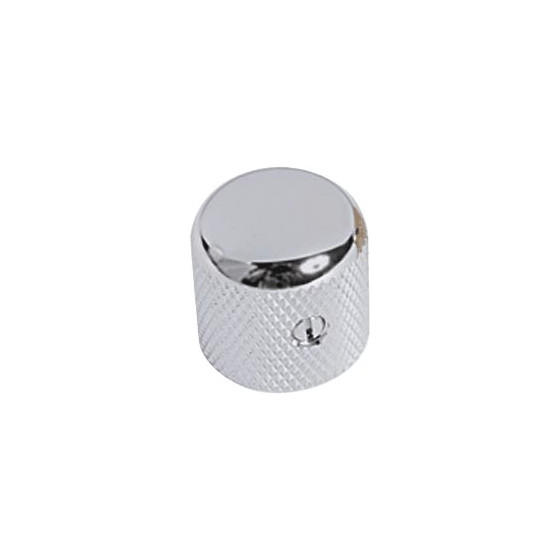 Boutons de potentiomètre forme dôme métal chrome - lot de 2