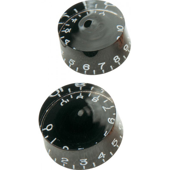 Boutons de potentiomètre type Les Paul® noir - lot de 2