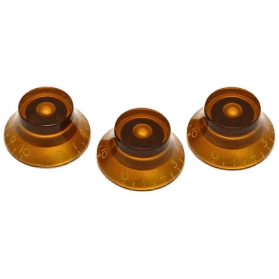 Boutons de potentiomètre type SG® ambre - lot de 3