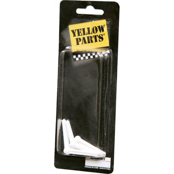 Chevilles plastiques blanches pour guitare folk ou  acoustique - lot de 6