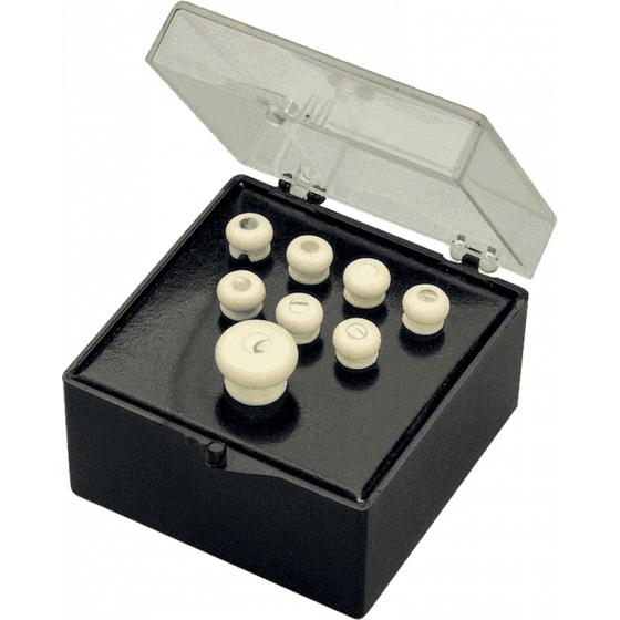Set de 6 chevilles Martin & Co blanc, point perle