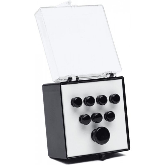 Set de 6 chevilles Martin & Co noir mat