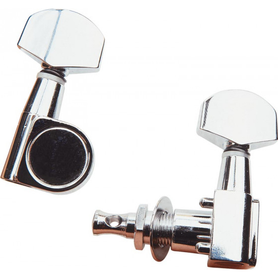 Mécaniques guitare individuelles bain d'huile chromées - lot de 6