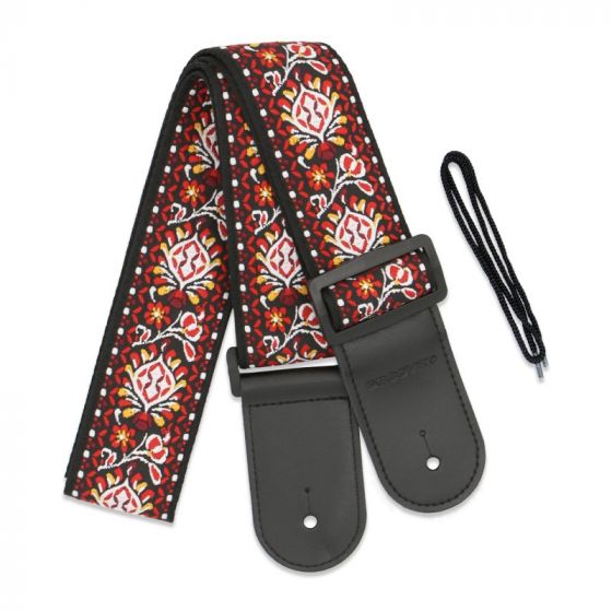 Sangle Jacquard Water Drop Flower 4 embout cuir GROOVIT