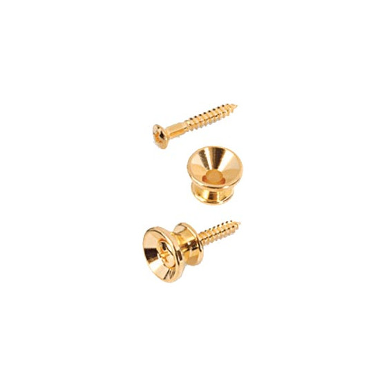 Attache-courroie pour guitare + vis gold -lot de 2