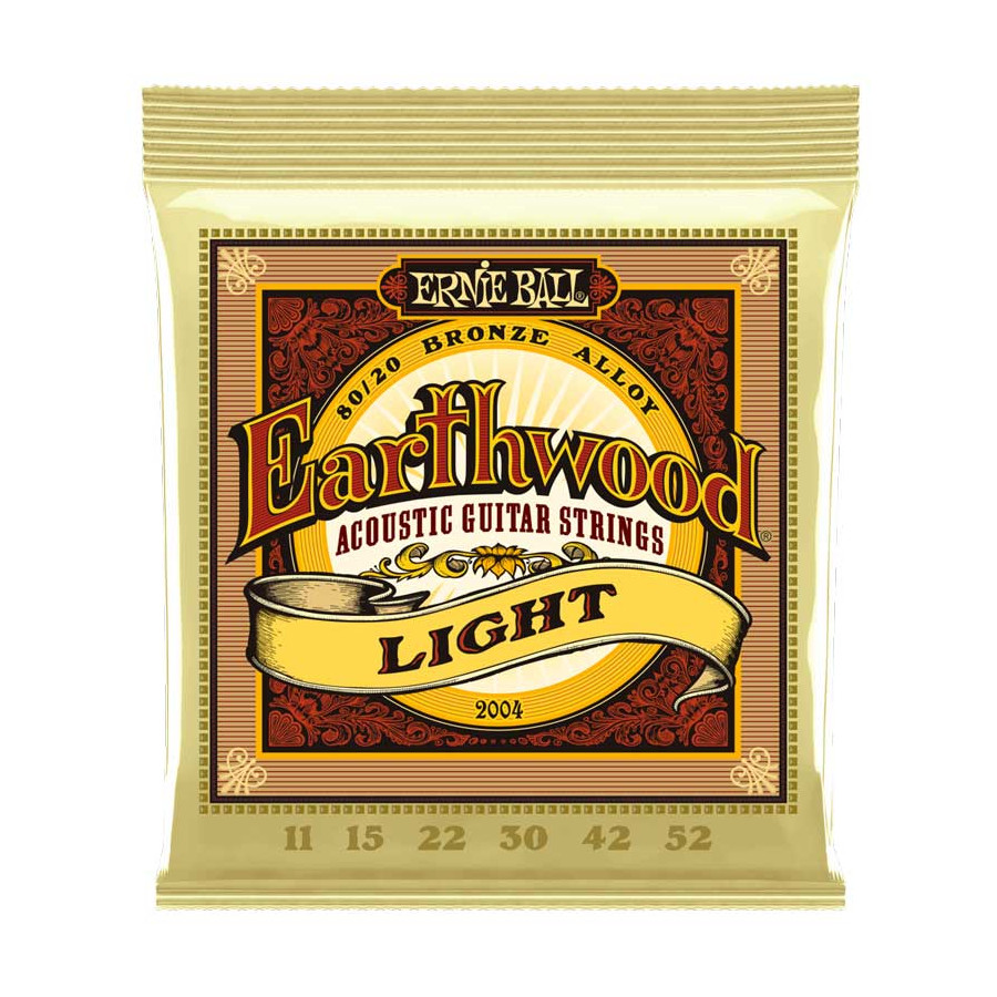 Cordes guitare Folk Earthwood Light 80/20 Bronze Ernie Ball Cordes guitare Folk Earthwood Light 80/20 Bronze Ernie Ball