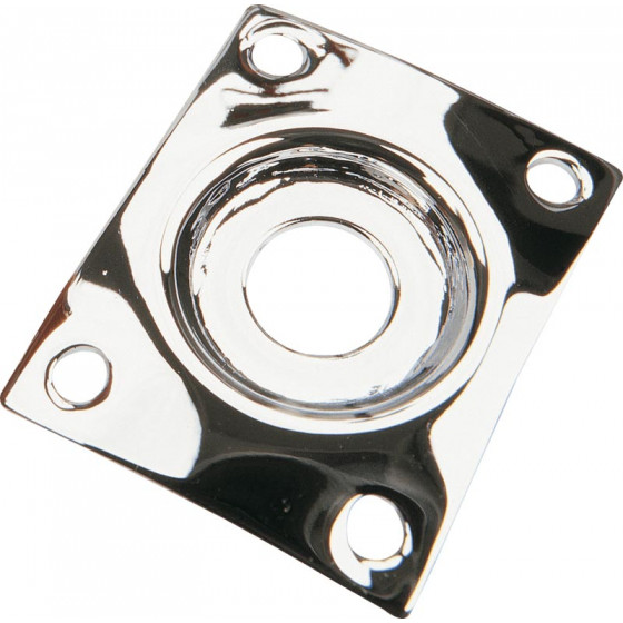 Plaque jack pour guitare type Les Paul® chrome