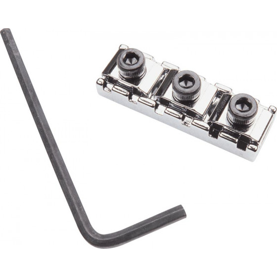 Sillet bloc cordes chrome et clé pour guitare