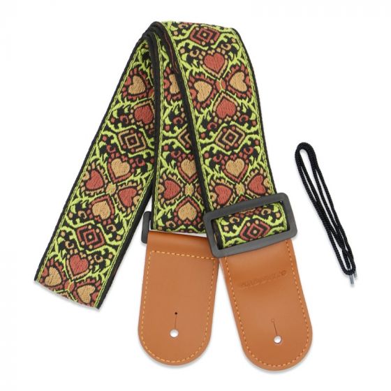 Sangle Jacquard Love 4 embout cuir GROOVIT