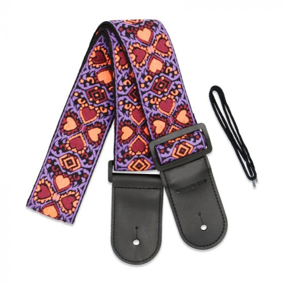 Sangle Jacquard Love 3 embout cuir GROOVIT