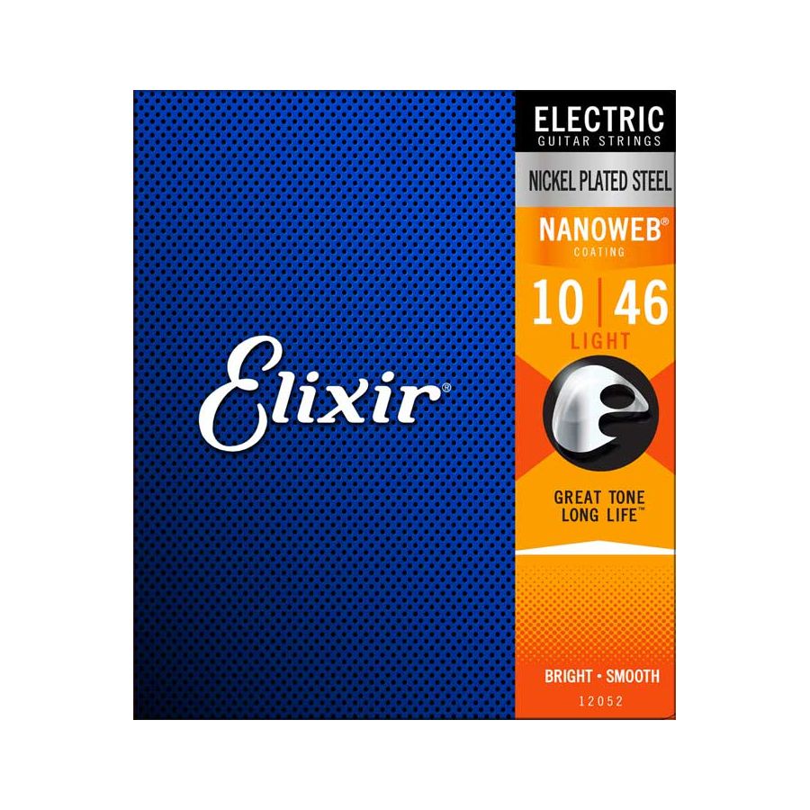 Cordes guitare électrique Light 10/46 Acier nickelé Nanoweb Elixir