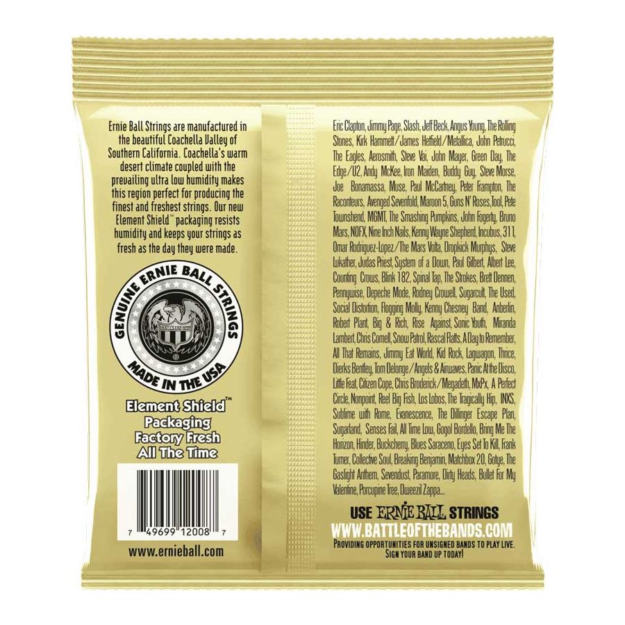 Cordes guitare acoustique Earthwood Medium Light Phosphor Bronze Ernie Ball