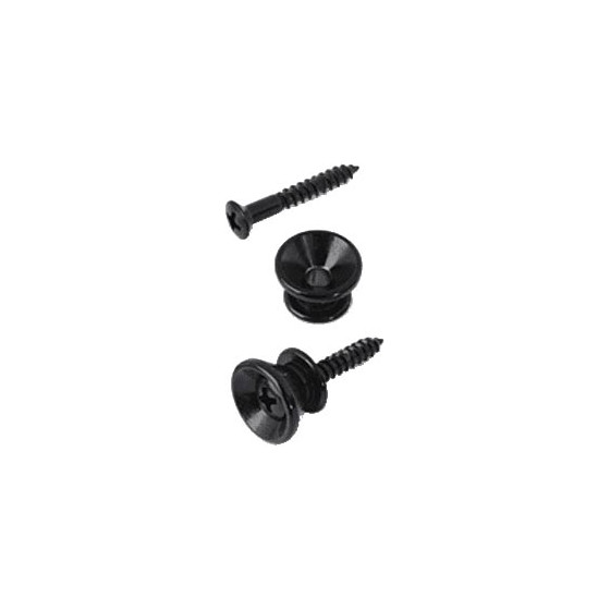 Attache-courroie + vis noir - lot de 2