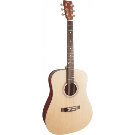 Guitare acoustique SX Dreadnought 4/4 naturel