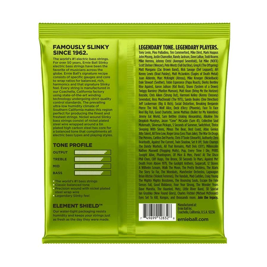 Cordes filées Basse Regular Slinky Nickel Ernie Ball
