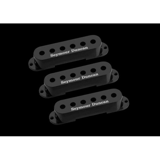 Jeu de 3 capot Seymour Duncan Strat noir avec logo