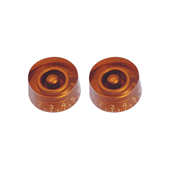 Boutons de potentiomètre type Les Paul® ambre - lot de 2