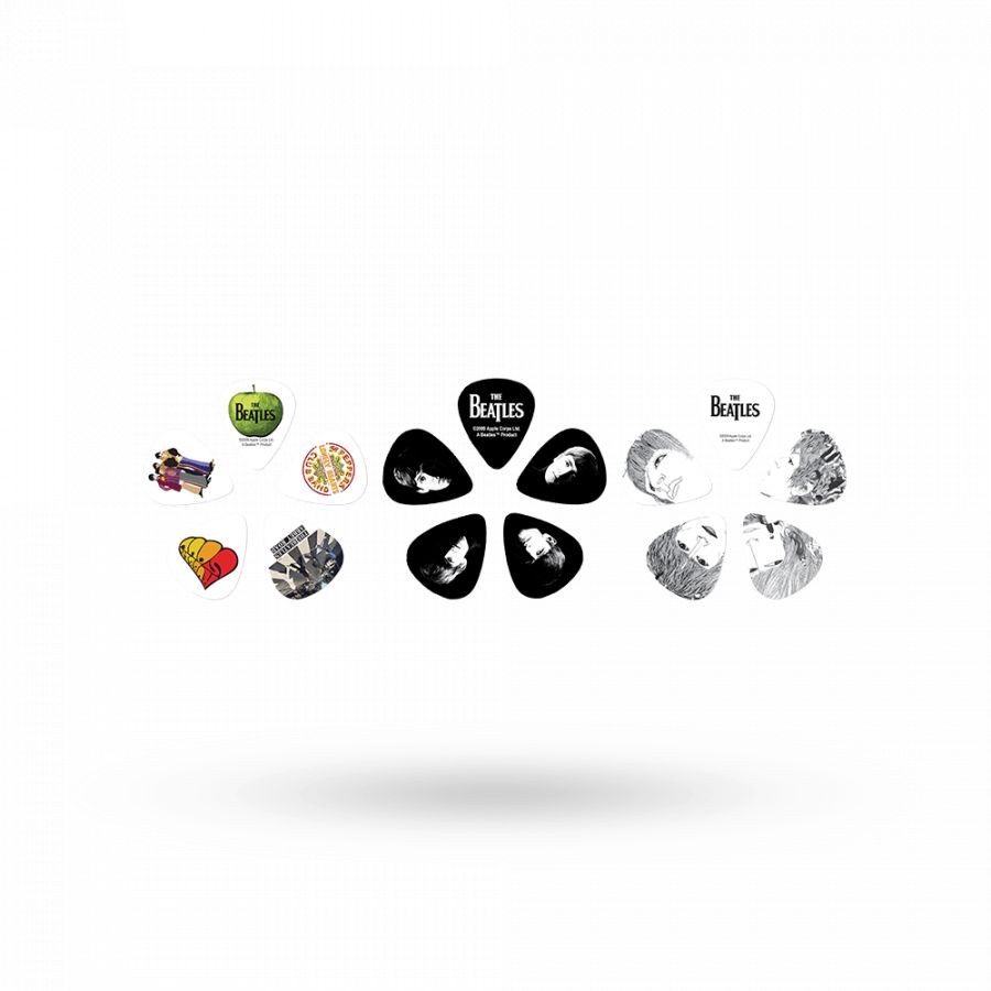 Boite de 15 médiators Medium Signature The Beatles Logo D'Addario Boite de 15 médiators Medium Signature The Beatles Logo D'Addario