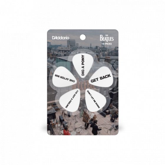 Lot de 10 médiators Light Signature The Beatles Get Back D'Addario