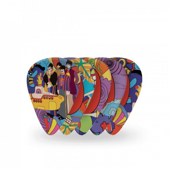 Lot de médiators Medium Signature The Beatles 50e anniversaire Yellow Submarine D'Addario