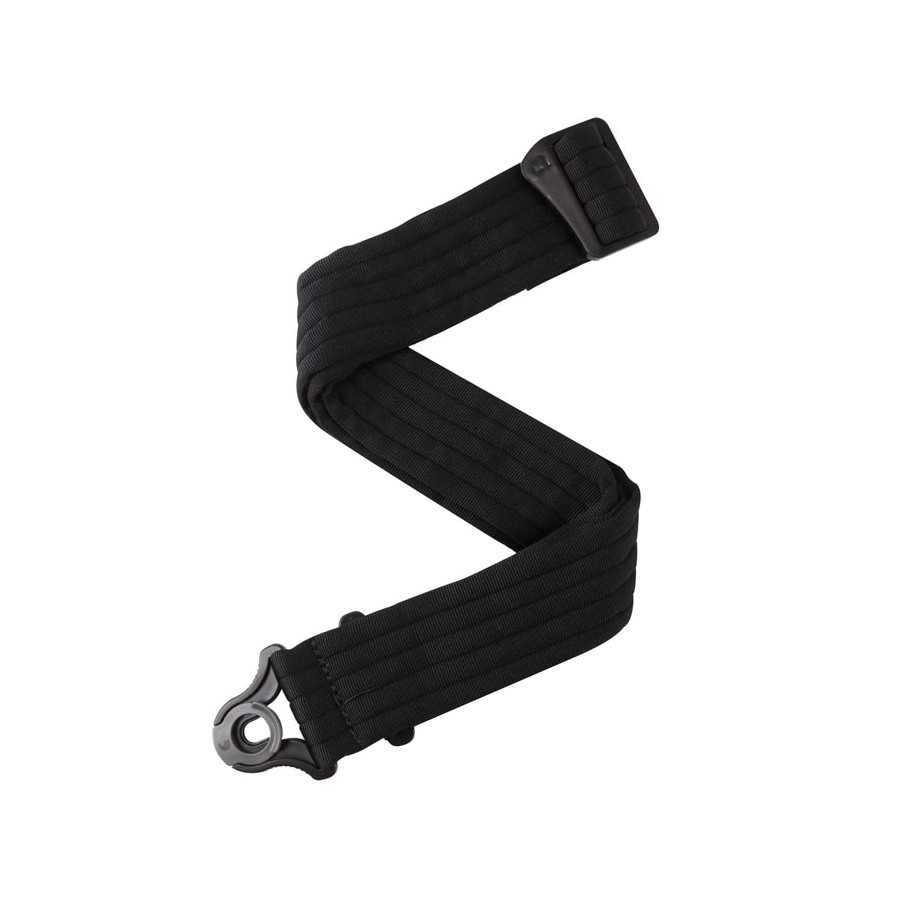 Sangle Auto Lock nylon rembourré strié noir D'Addario Sangle Auto Lock nylon rembourré strié noir D'Addario