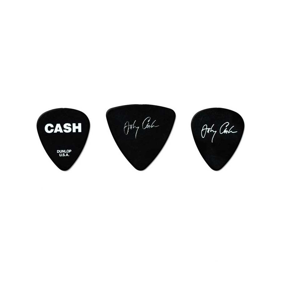Boite de 6 médiators Médium signature Johnny Cash 01M