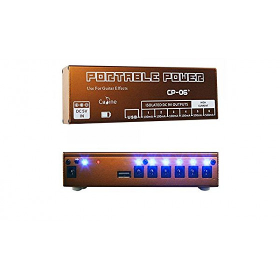 Alimentation adaptateur nomade (rechargeable) 6 canaux et USB Caline CP-06+
