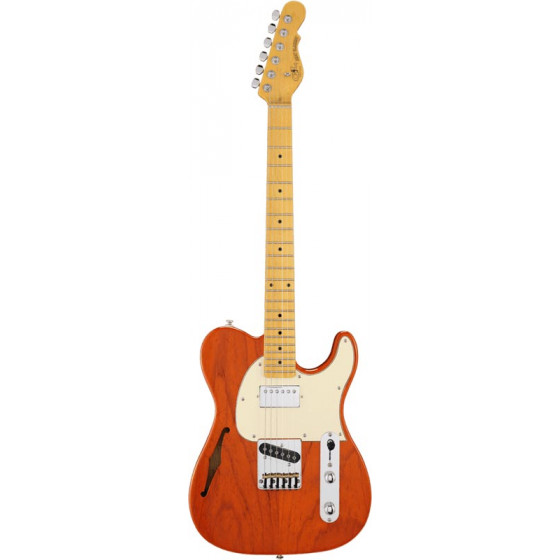 Guitare électrique G&L Tribute Asat classic semi hollowbody Clear Orange