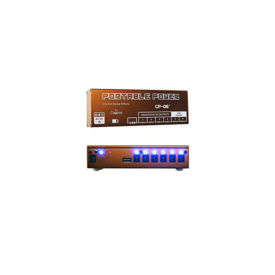Alimentation adaptateur nomade (rechargeable) 6 canaux et USB Caline CP-06+