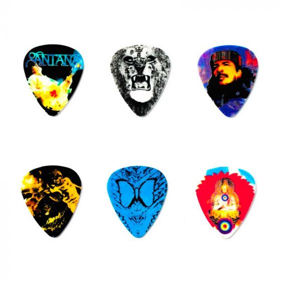Boite de 6 médiators Heavy signature Carlos Santana 02H