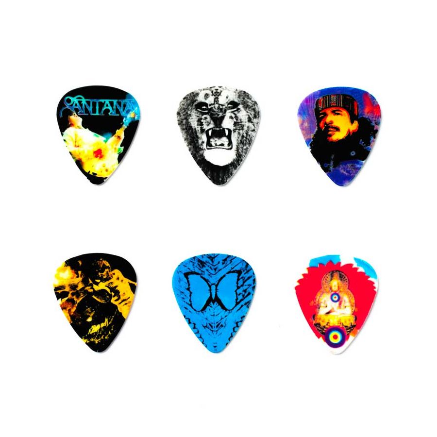 Boite de 6 médiators Heavy signature Carlos Santana 02H