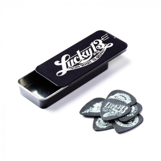 Boite de 6 Médiators Lucky 13 0,73mm Dunlop