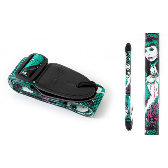 Sangle guitare WSL jeune femme verte