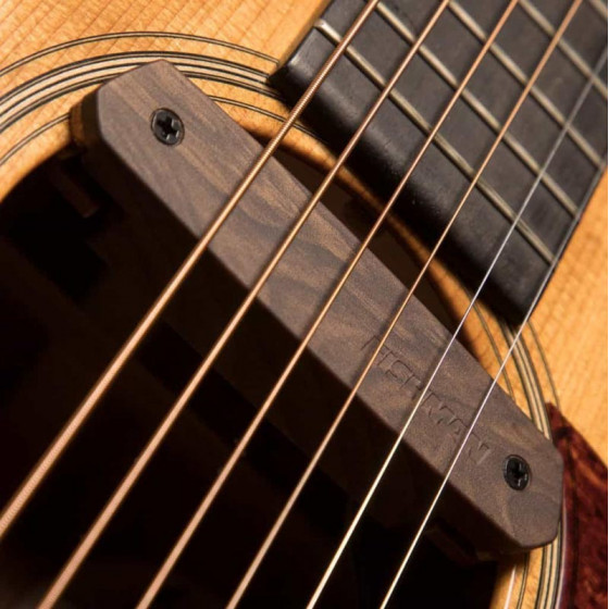 Micro de rosace Fishman Neo-D Woodgrain simple bobinage