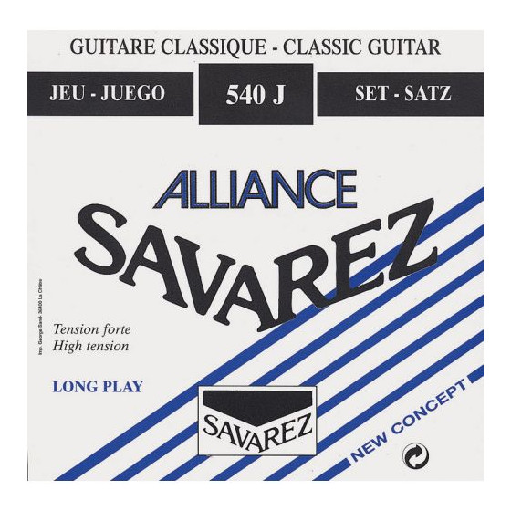 Cordes guitare classique Alliance HT Classic Bleu tension forte Savarez
