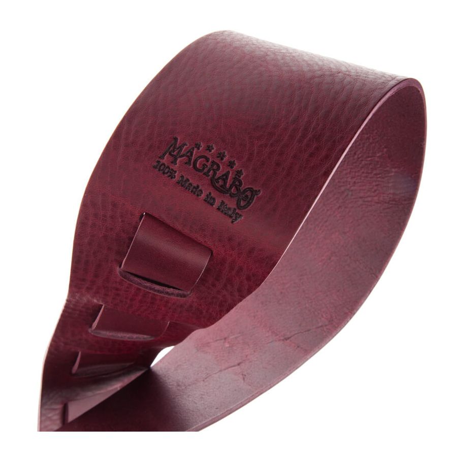 Sangle Holes HC cuir bordeaux 8cm Magrabo
