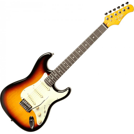 Guitare Eko type Strat Vintage S300V-SB