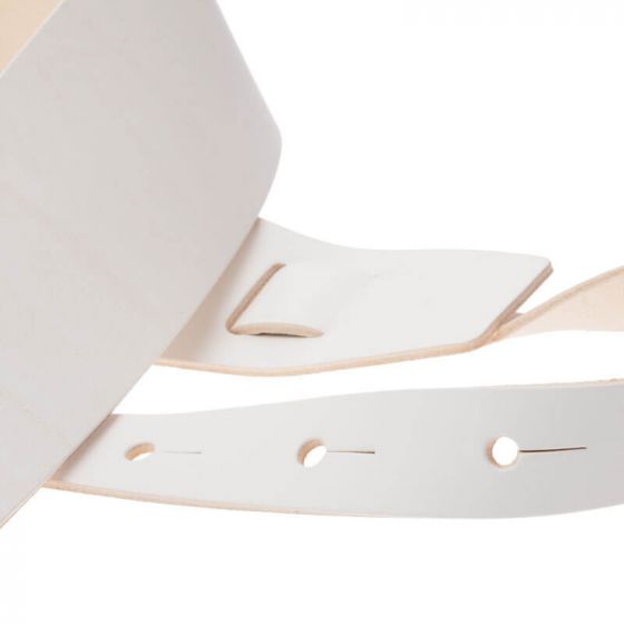 Sangle Holes HC cuir blanc 8cm Magrabo