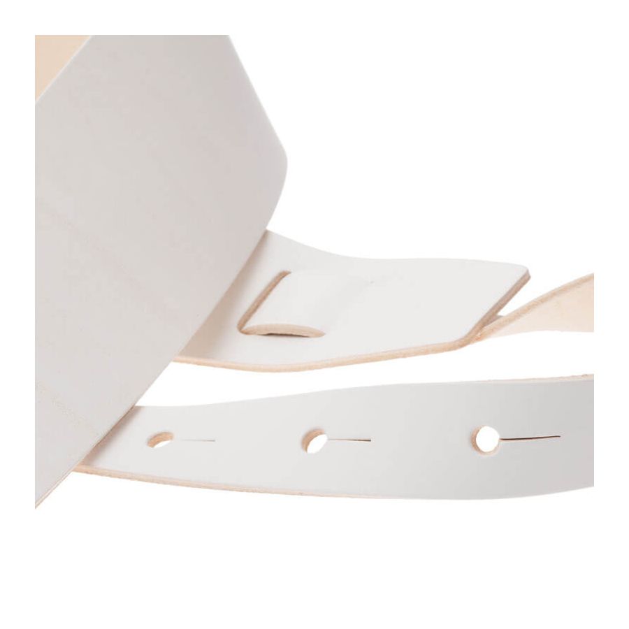 Sangle Holes HC cuir blanc 8cm Magrabo