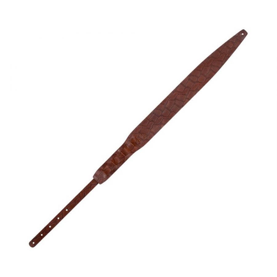 Sangle Holes HC cuir marron embossé Serpent 8cm Magrabo