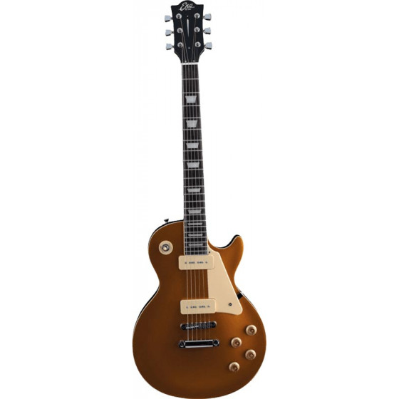Guitare Eko type LP Aged Gold Sparkle P-90