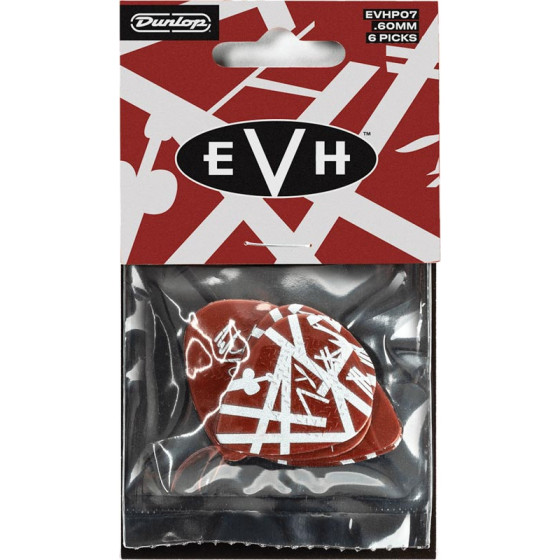 Sachet de 6 médiators EVH Shark Guitar Max Grip, player's