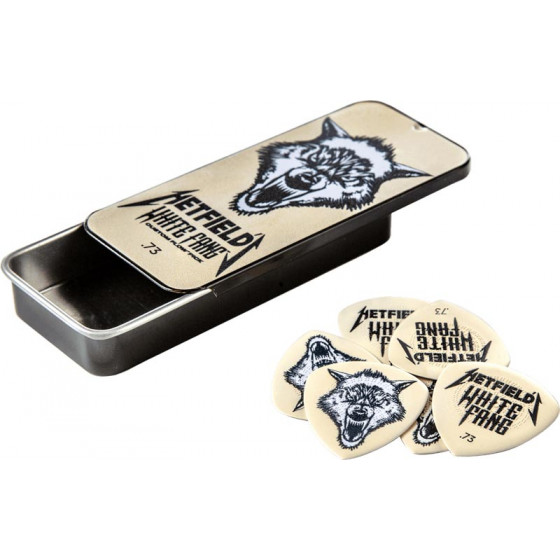 Boite de 6 Médiators White Fang 0,73mm médium